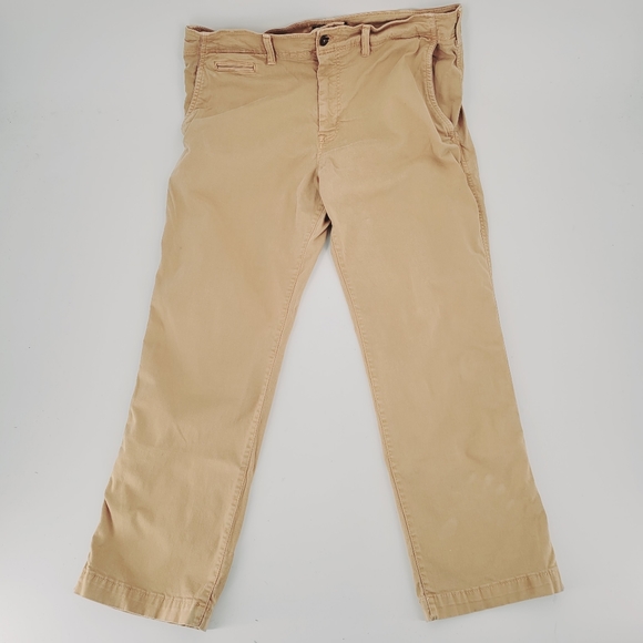 Mens American Eagle Extreme Flex Pants Khaki 36x30 Original Straight - Picture 1 of 5